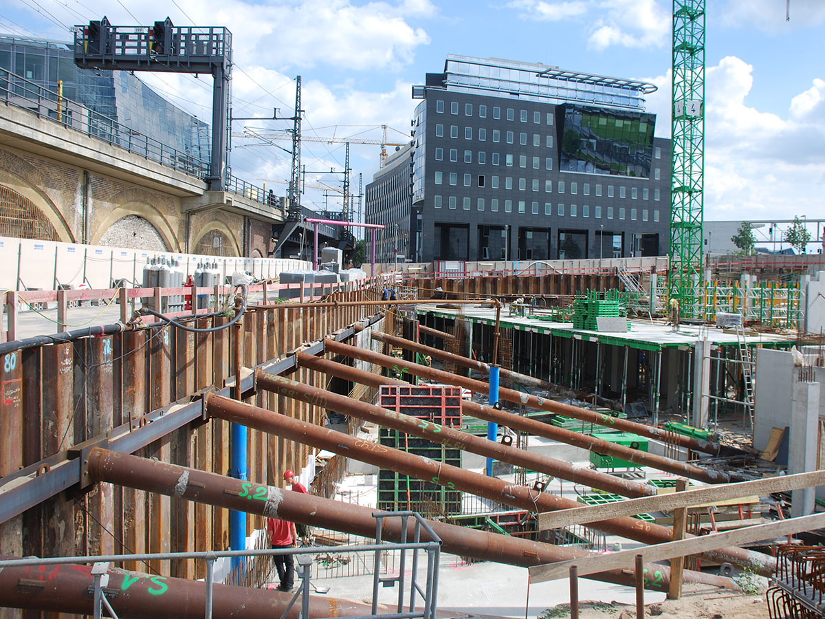 Baugrubenverbau Neubau des Bundesministeriums für Bildung und Forschung (BMBF), Berlin